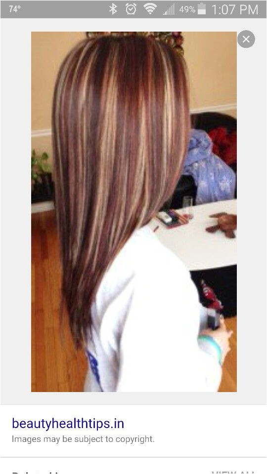 Highlights and low lights Red brown blonde
