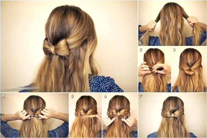 Hair bow hairstyle diy