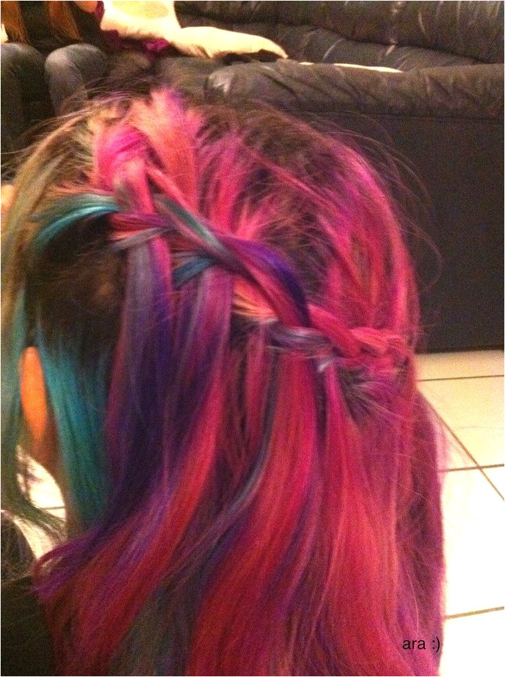 confetti hair w side braid