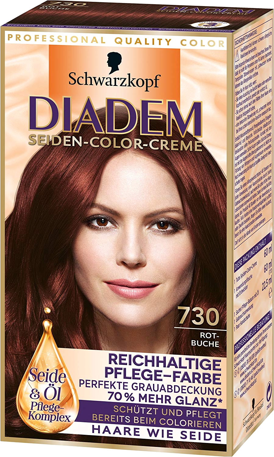 Diadem Seiden Color Creme 730 Rotbuche 3er Pack 3 x 142 ml Amazon Beauty