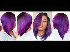 Fun Violet Bob Start to Finish Tutorial Coloring Cutting & Styling A Bob Hairstyle