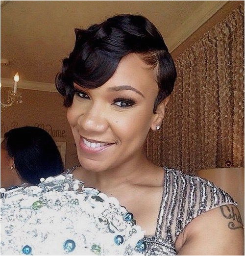 Short hairstyle wedding black women