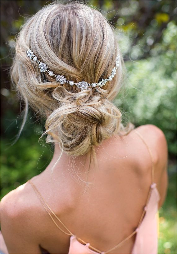 Vintage and Boho Inspired Wedding Hairstyle Via LottieDaDesigns on Etsy