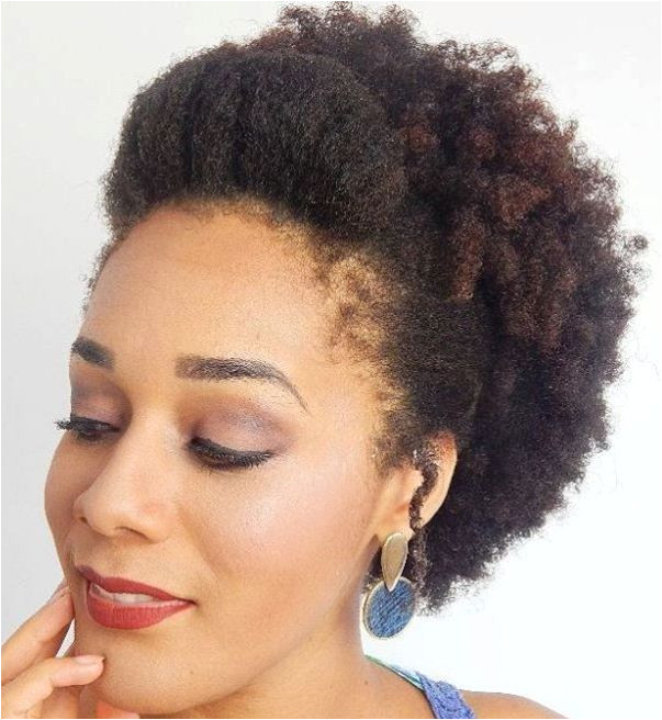 Afro Puff With Pompadour Pompadour Hairstyle 4c Natural Hairstyles Short Kinky Hairstyles Black