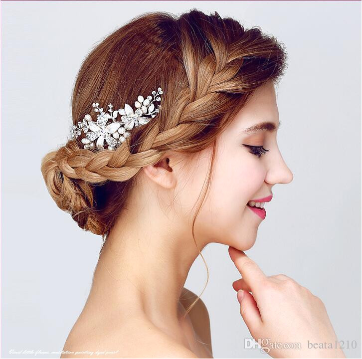 Hair bs Hoofdband Wedding Hair Accessories for Women Pearl 2018 Headbands Hairstyles Pearl Rhinestone Handmade Diademas Para Mujer Headbands for Women