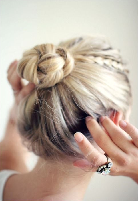 love this with the braid details Wedding Hairstyle To Know The Top Knot