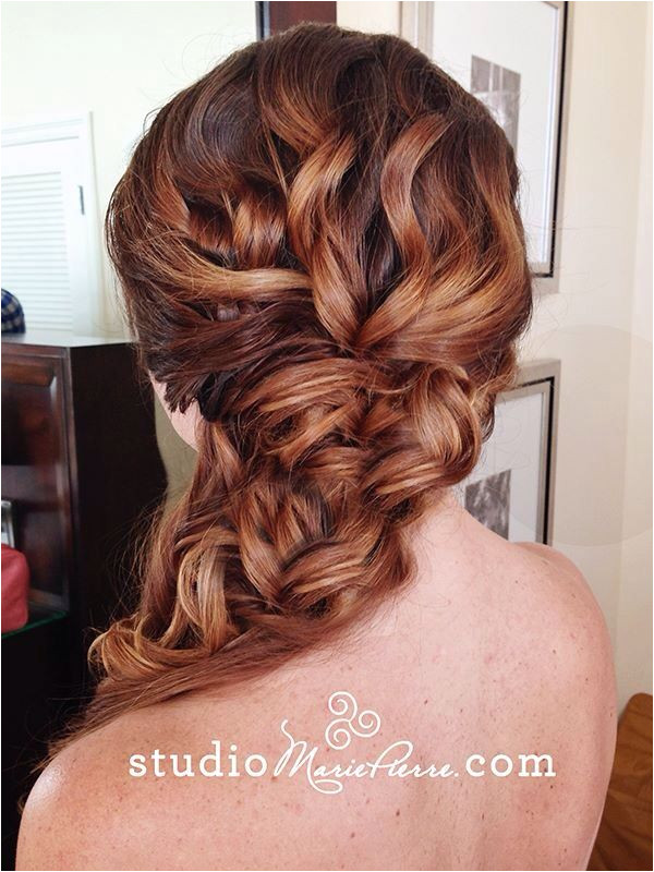f to the side bridal updo