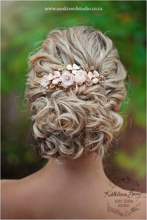 Bridal hair b with rose gold wire and handmade floral fabric flowers this hairpiece is sturdy and can be styled in many…