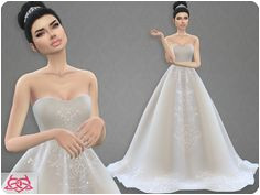 Colores Urbanos Wedding Dress 7 original mesh Sims 4 Wedding Dress Wedding