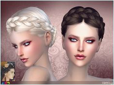 Sims 4 CC Dutch Braid Braided updo for your la s in 18 colours Found in TSR Category Sims 4 Female Hairstyles