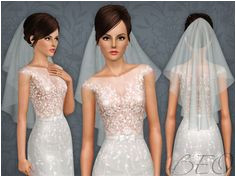 WEDDING VEIL 04 by BEO Sims 3 Downloads CC Caboodle