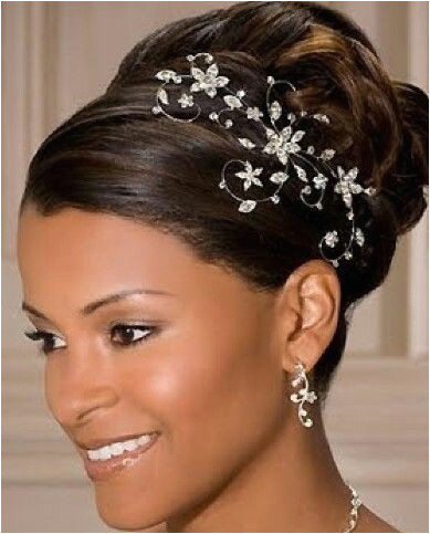Hairstyle for black women Updo with tiara
