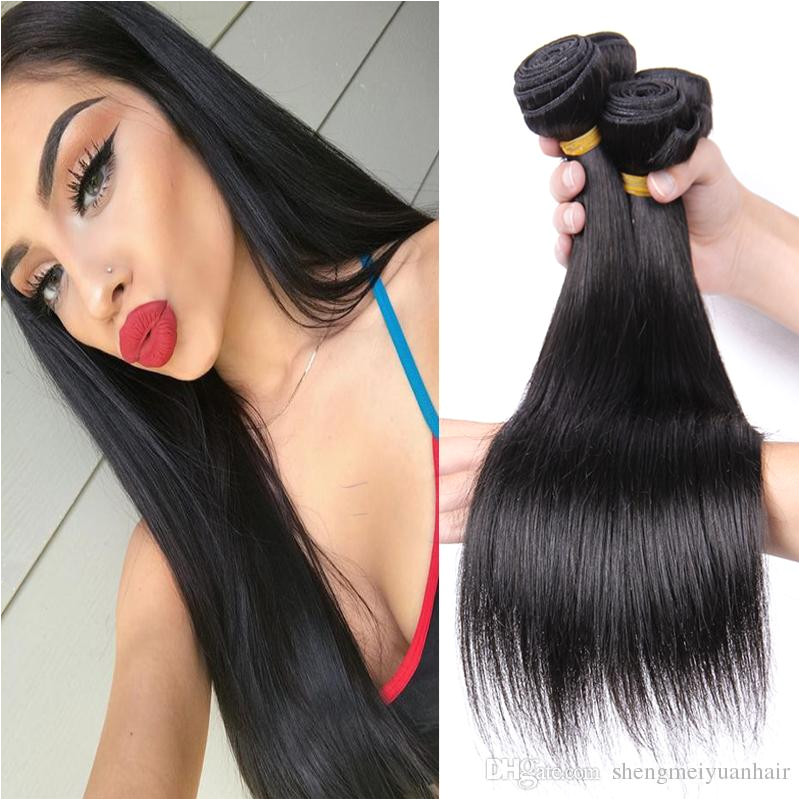 Brazilian Straight Hair Extension 10 26 Inches Remy Human Hair 3 Bundles Nature Color Can Be Dyed Cheap Human Hair Extensions Wefts Human Hair Wefts Cheap