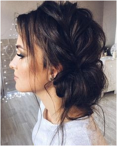 Beautiful updo with side braid wedding hairstyle for romantic bridess Get inspired by this braid