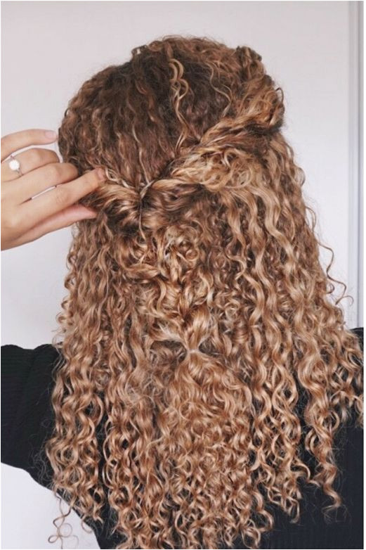 Curly hairstyles natural hair 3b 3c curls half updo braids blonde ombre curly hair extensions ashleyymari3 NaturallyCurlyHairstyles