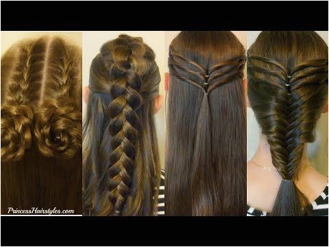 4 back to school hairstyles Cute and Easy braided hairstyles half up hairstyles Video hair tutorials