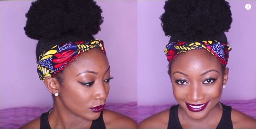 An Easy Hairstyle for the Weekend Learn how to this Afro Puff with Lizlizlive