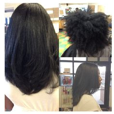 Natural hair flat ironed Black Hair Information