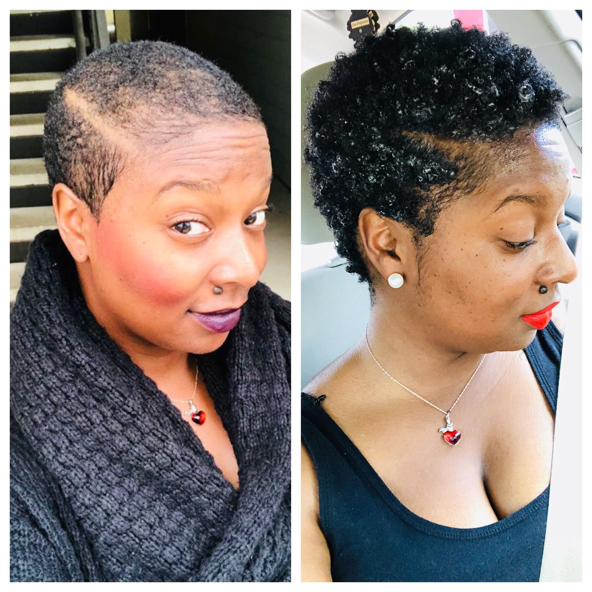 November 2017 May 2018 natural hair big chop post big chop 4c hair kinky coily hair