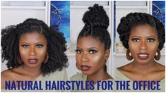 3 SUPER QUICK EASY NATURAL HAIRSTYLES FOR WORK TYPE 4a 4b 4c ft African Pride Moisture Collection