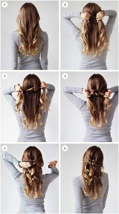 hair hairstyle Simple Hairdos Easy Down Hairstyles Easy Curly Updo Simple