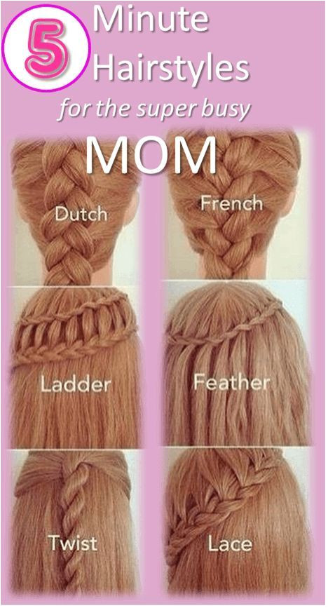 5 MINUTE HAIRSTYLES FOR THE SUPER BUSY MOM With the right techniques and some practice you can create many gorgeous and versatile looks wit…