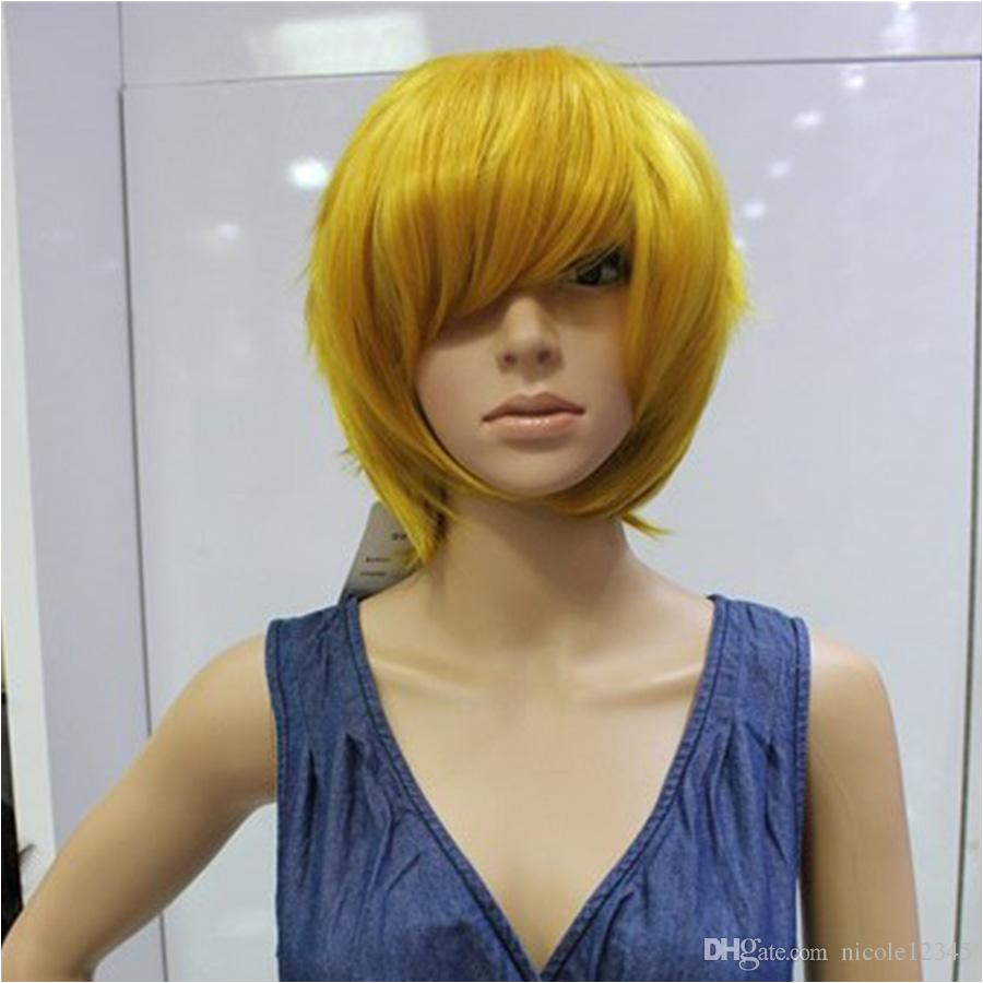 Short Striaght Hairstyle Capless Synthetic Hair Wigs Full Wigs Four Colors Available Party Wigs Anime Cosplay Wigs 100 Human Hair Wigs Grell Sutcliff