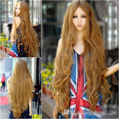 Super Long 100CM Full Wigs Fashion Cosplay Costume Hair Anime Wavy Straight Curl Full Lace Front Wigs Remy Wigs From Dong1230 $21 09 DHgate