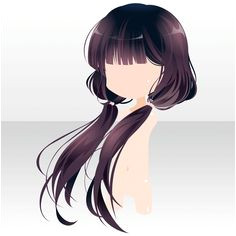 long pigtail hair with bangs