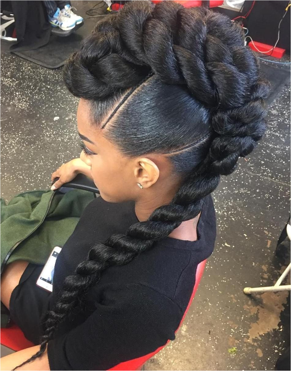 African American Wedding Mohawk Updo