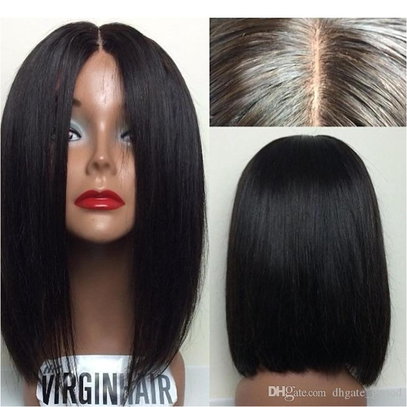 Silky Straight Brazilian Virgin Hair Lace Front Wigs Short Bob Human Hair Full Lace Human Hair Wigs For Black Women Human Hair Wig Synthetic Wigs From