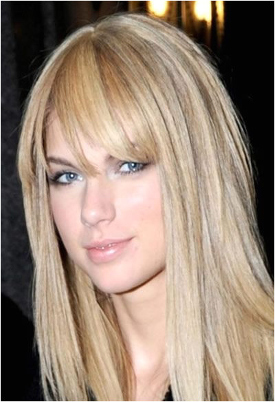 Taylor Swift hairstyles with bangs 2012