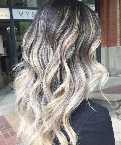 Black Hair With Ash Blonde Balayage