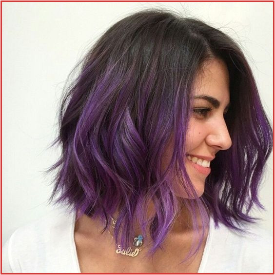 Dark Short Hair with Highlights Purple Hair Color for Short Hair Purple Hair In 2018