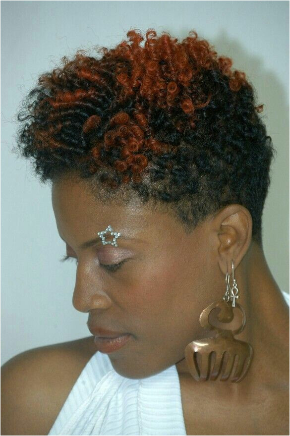 Gorgeous straw curl set on short cropped hair