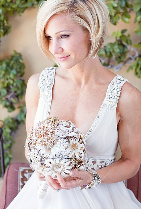 Brides Wedding Hairstyles for Brides with Short Hair A Sleek Bobbed Hairstyle