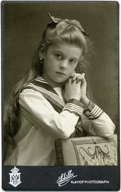 Antique graph Sailor girl Vintage Vintage