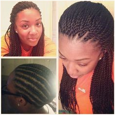  Crocheted Senegalese twists I did not pre twist the hair