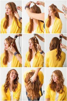 Create Curls With a Hair Straightener Step by Step Curling Iron Wavy Hair Hair