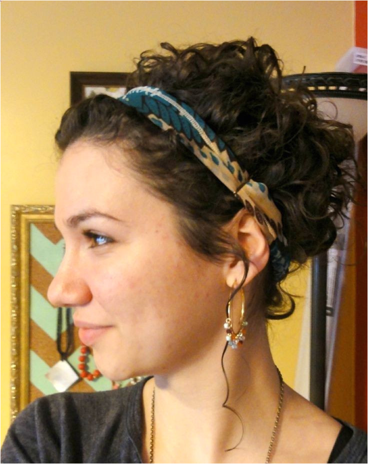 Headband Hairstyles for Short Hair Best How to Put Up Short Curly Hair Google Search