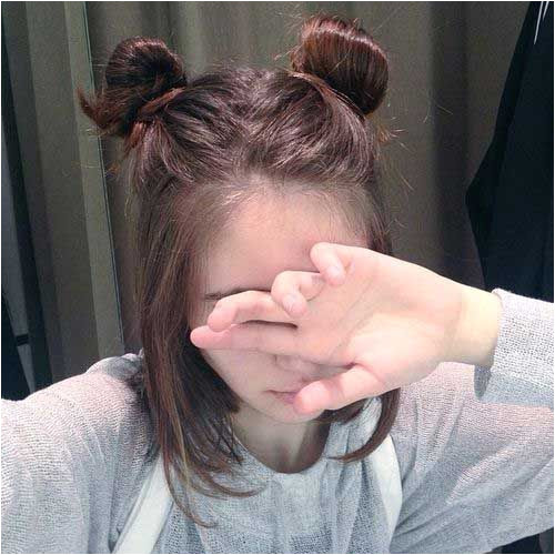 Cute Bun Hairstyle for Short Hair