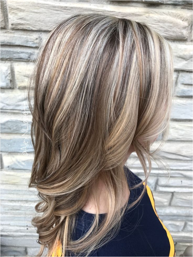 Light Brown Hair with Blonde Highlights and Lowlights
