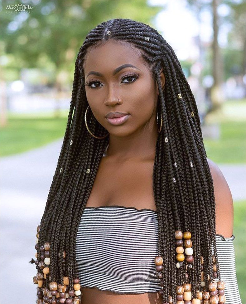 Beautiful Dark Skin Girl Long Hair Box Braids African Style bignaturalhair on Instagram “ nikeliphotography
