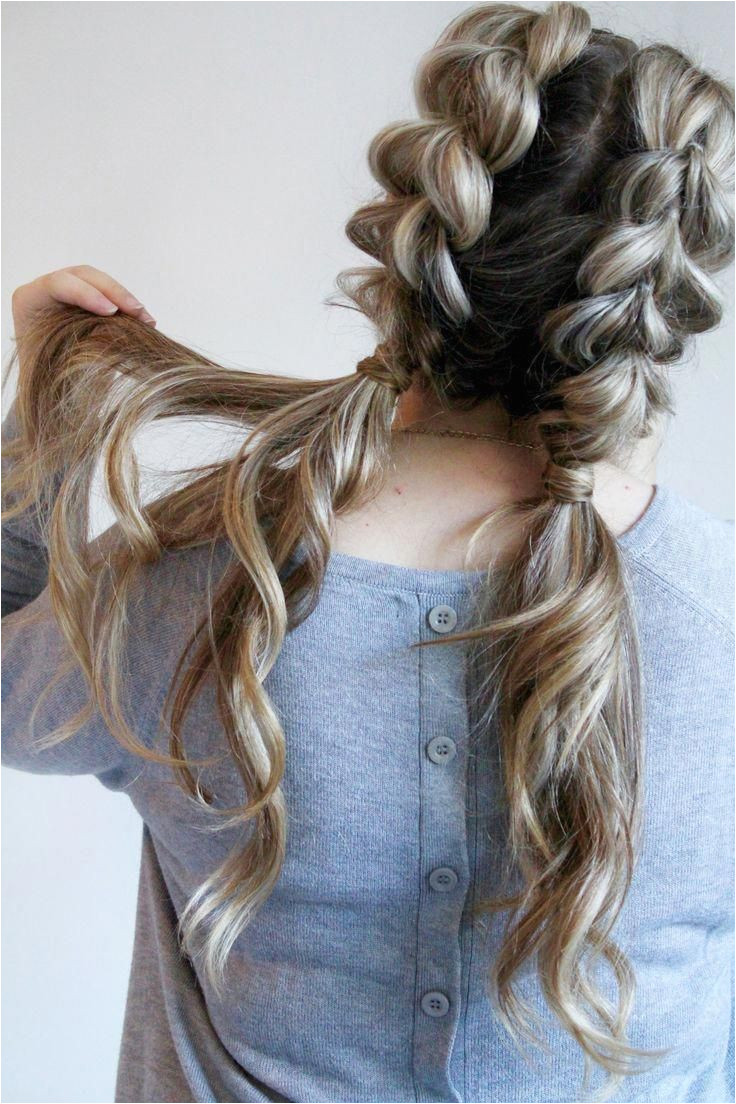 pull through braid pigtails perfect for day to day the gym or date night Check out this beautiful tutorial ponytails braids hairstyles cute