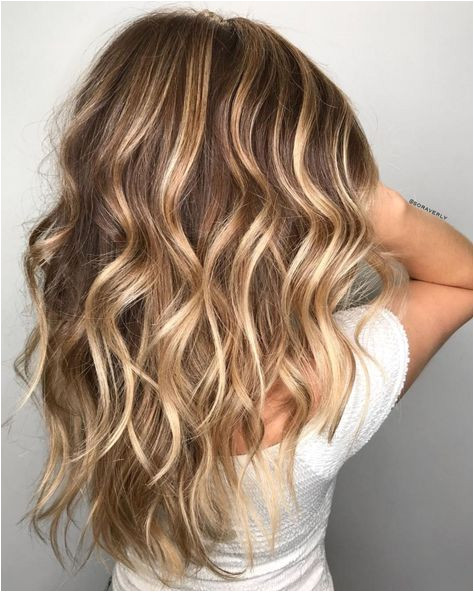 Caramel Blonde Balayage For Light Brown Hair