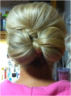 Cute bow updo As soon as my hair s long enough Love Hair