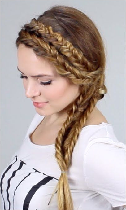 Double Fishtail Hairstyle Mermaid Hairstyles Fishtail Hairstyles French Braided Hairstyles Wedding Hairstyles