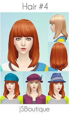 My Sims 4 Blog JSBoutique Hair 4 for Females Sims 5 Sims 4 Mm