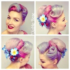 Diablo Rose Retro Hairstyle 50s Hairstyles Pretty Hairstyles Vintage Hairstyles Wedding Hairstyles