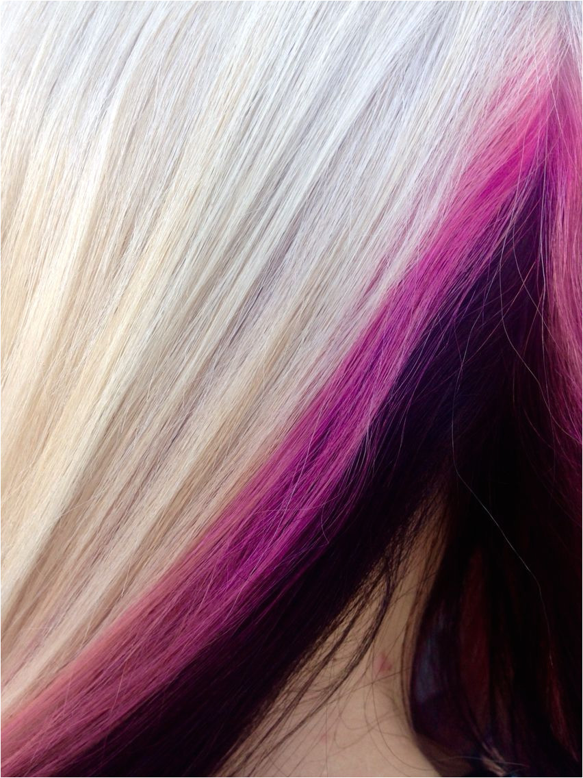 Close up Pink peek aboo highlights I love pravana Hair and makeup designs done by Jaidyn Perkins